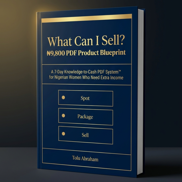 The What can I sell? N9,800 PFD Product Blueprint